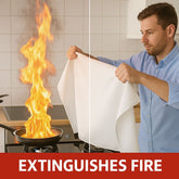 2-Pack Emergency Fire Blanket Set – 40” x 40” Flame-Retardant Fiberglass Safety Blankets for Kitchen, Grill, Car, RV & Home Protection